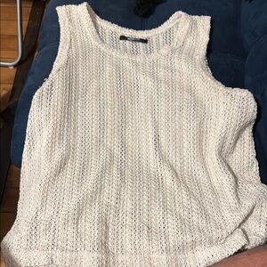 Fashion Nova Cream Sleeveless Tank Top
